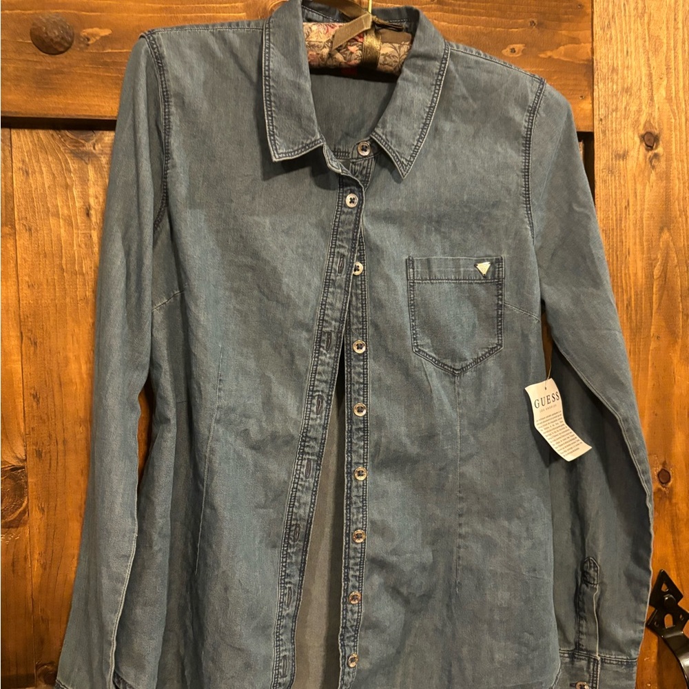 Guess Denim Button-Up Shirt